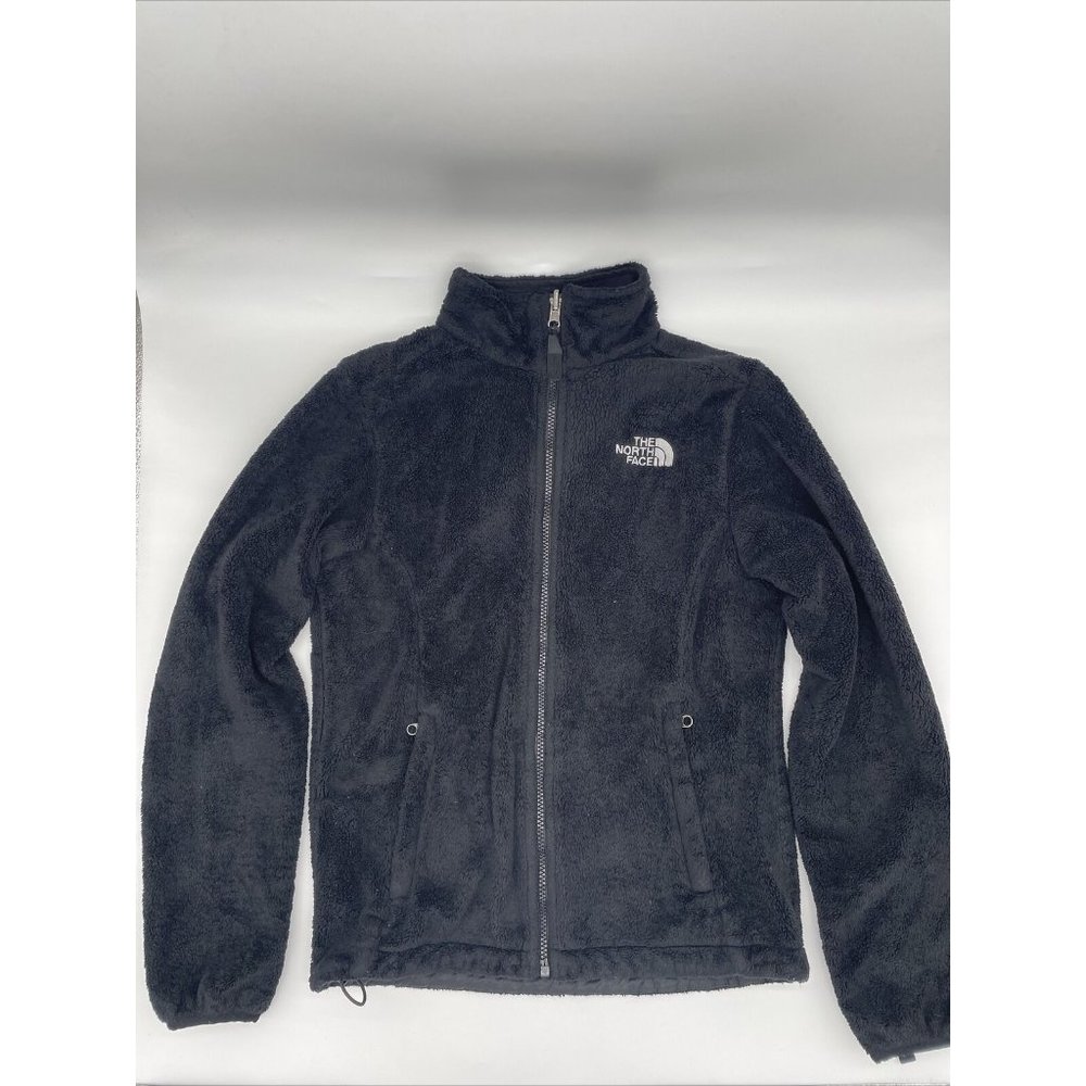 The North Face Fleece Jacket Womens Small Black Full Zip Faux Fur Fuzzy  Size XS